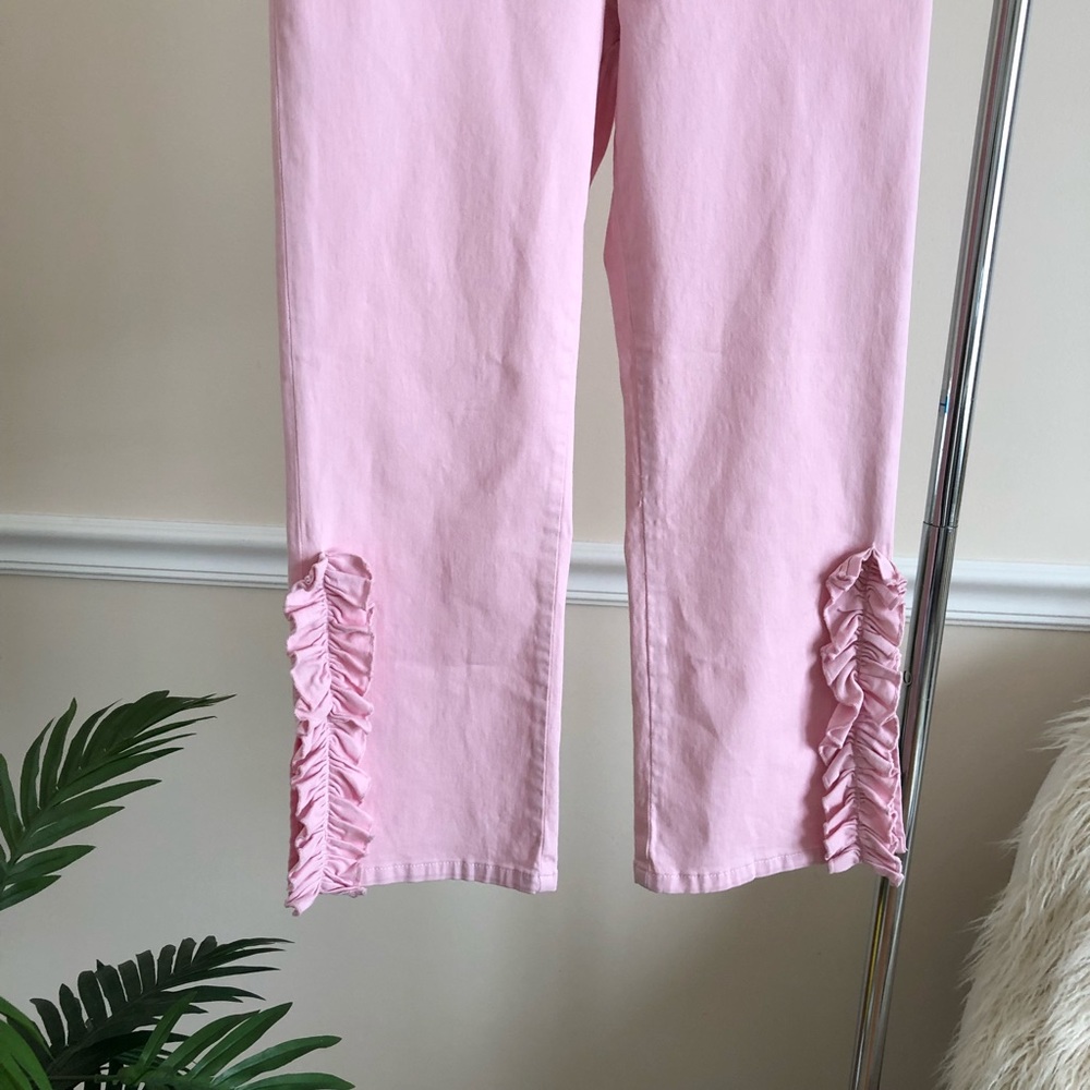 Zara Pink Split Ruffle Pants - Picture 2 of 4